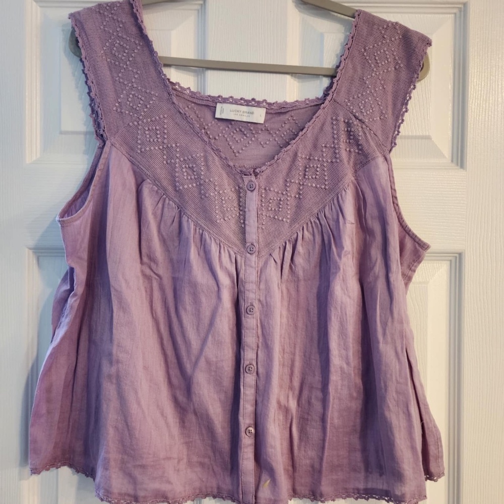 Lucky Brand Lavender sleeveless top